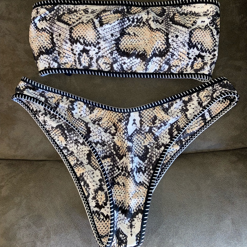 Zaful snake print bikini set